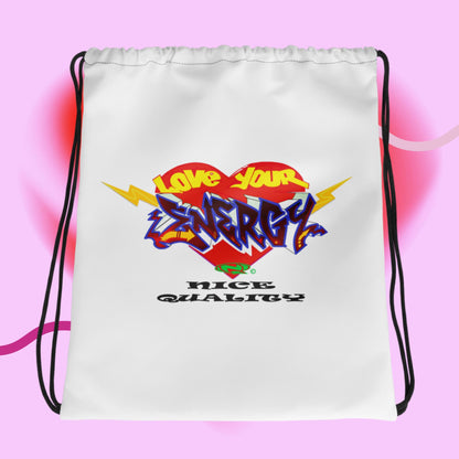 Higher power energy drawstring bag