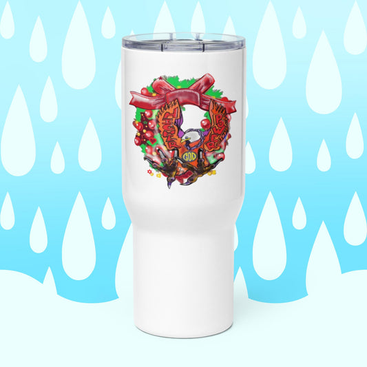 Travel mug with a handle