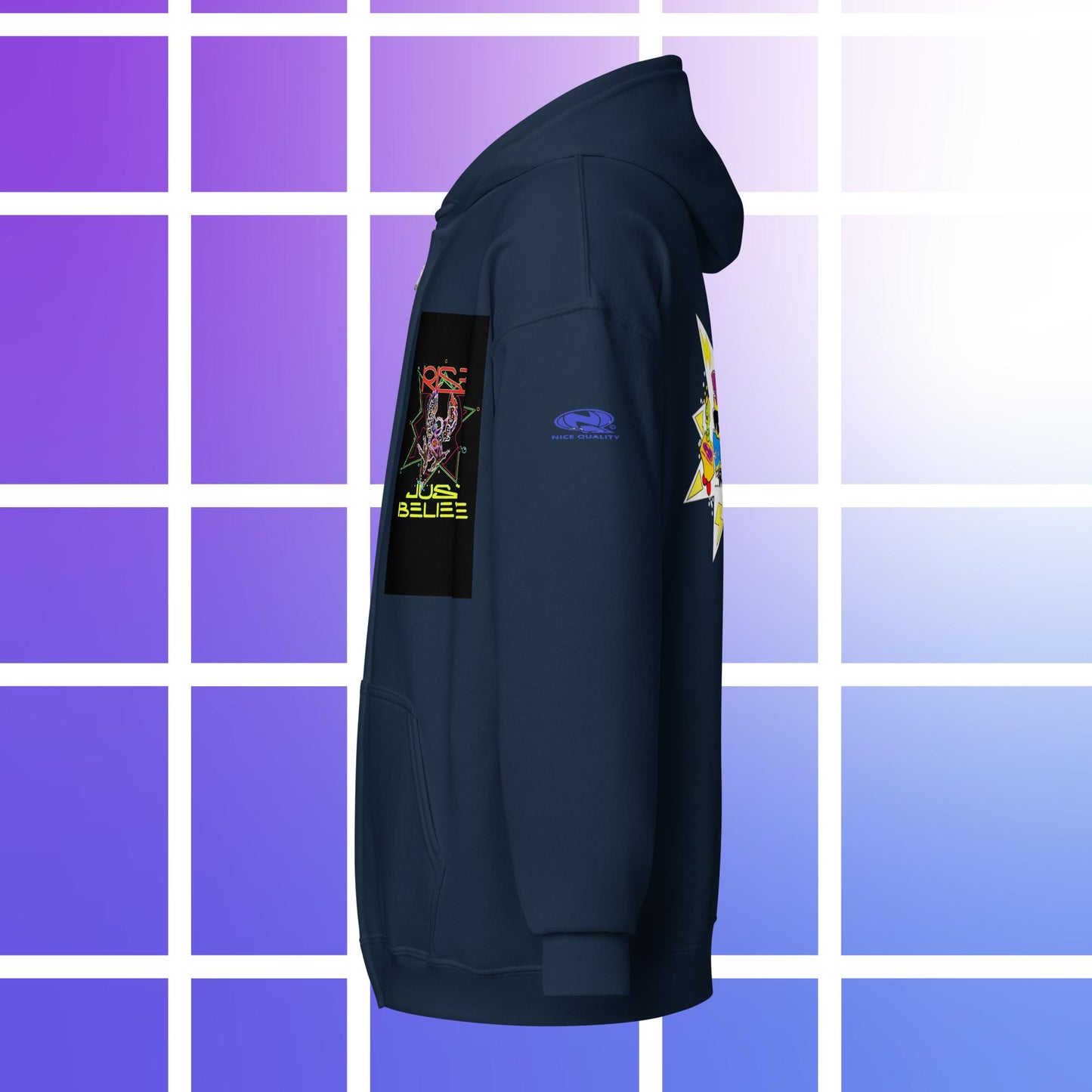 Sudadera unisex con capucha y cremallera de mezcla pesada