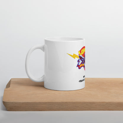 White glossy mug