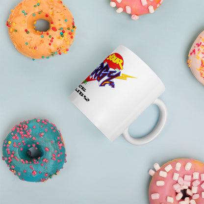 White glossy mug