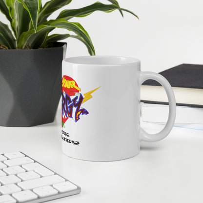 White glossy mug