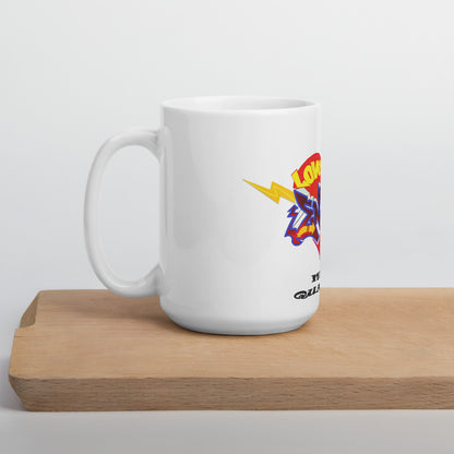 White glossy mug